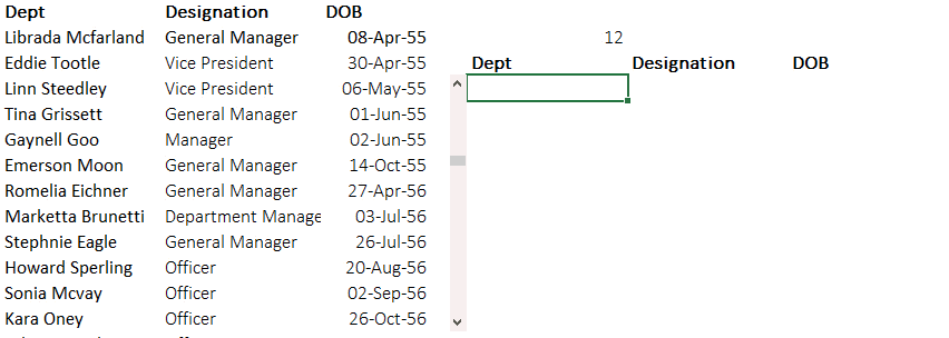 Scrolling List In Excel Goodly