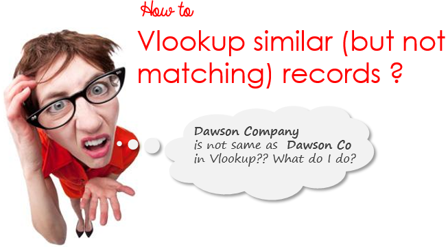 Vlookup similar but not maching records 1