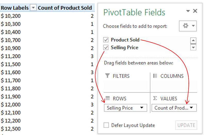 Class Interval in Excel 4