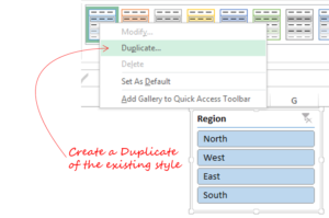 formatting slicers in excel 2013