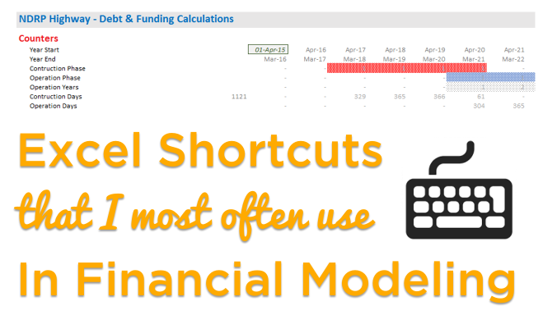 Financial Modeling Excel Keyboard Shortcuts