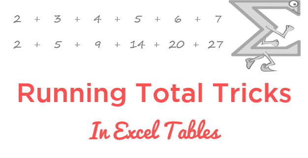 Running Total Tricks in Excel Tables