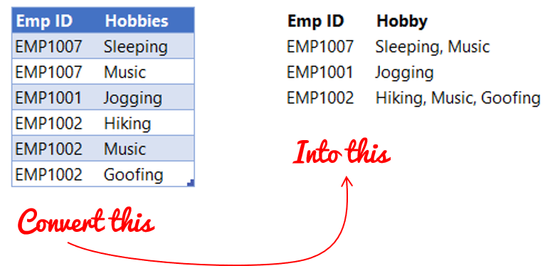 formula excel find duplicates and combine