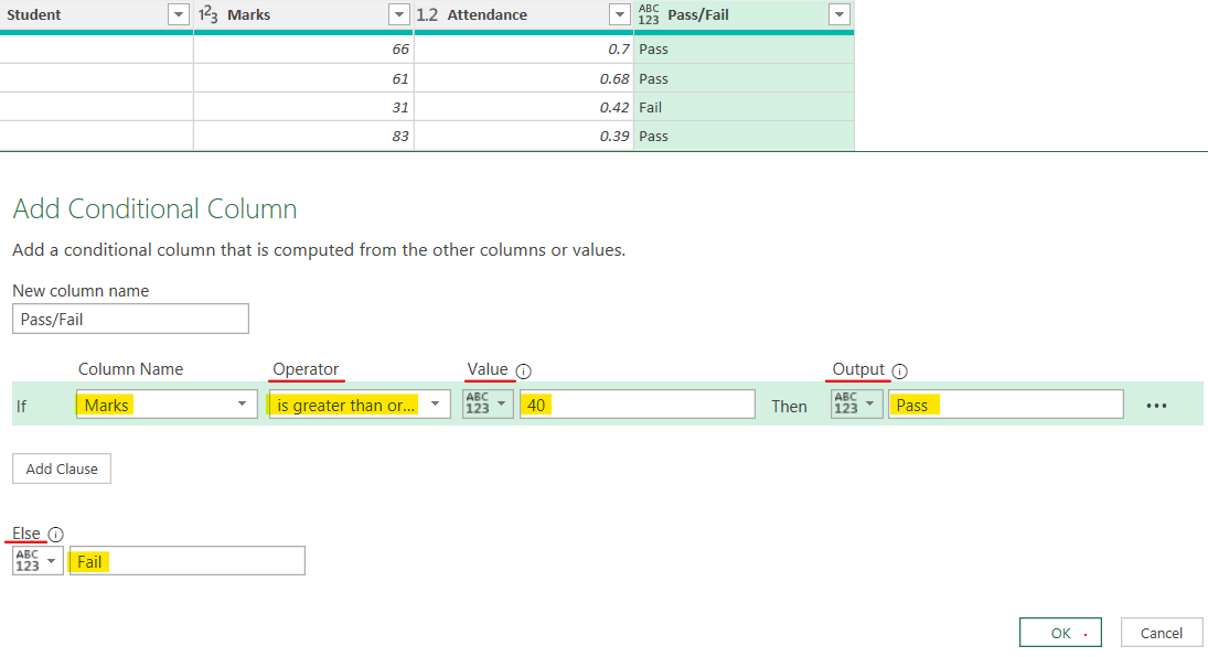 IF Function in Power Query