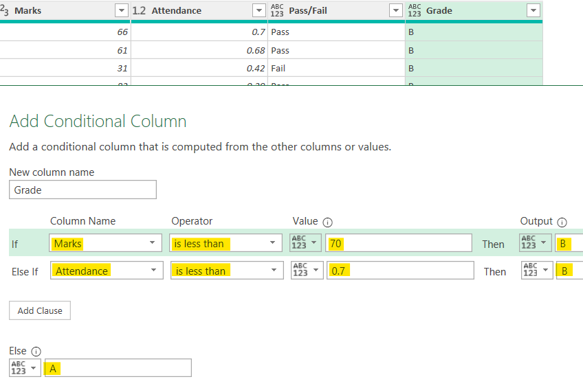 IF Function in Power Query