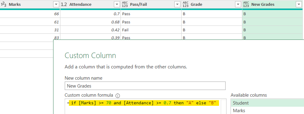 IF in Power Query