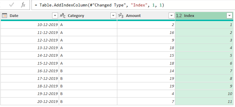 Running Total Power Query