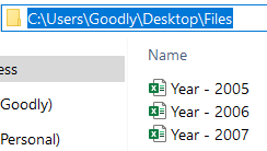 Folder with 3 Files