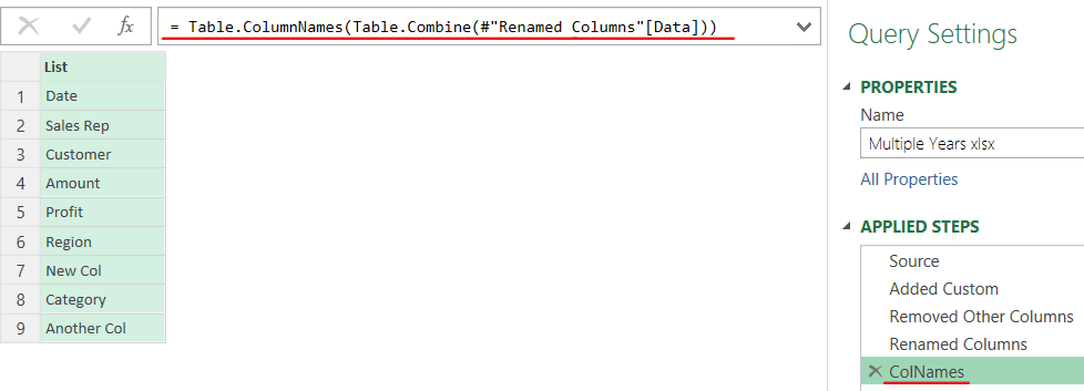 Expand All Columns Dynamically in Power Query - Get Column Names