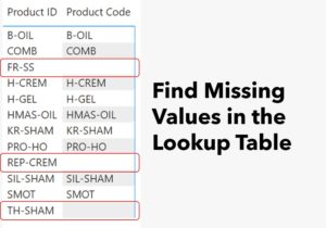 Find Missing Values in the Lookup Table