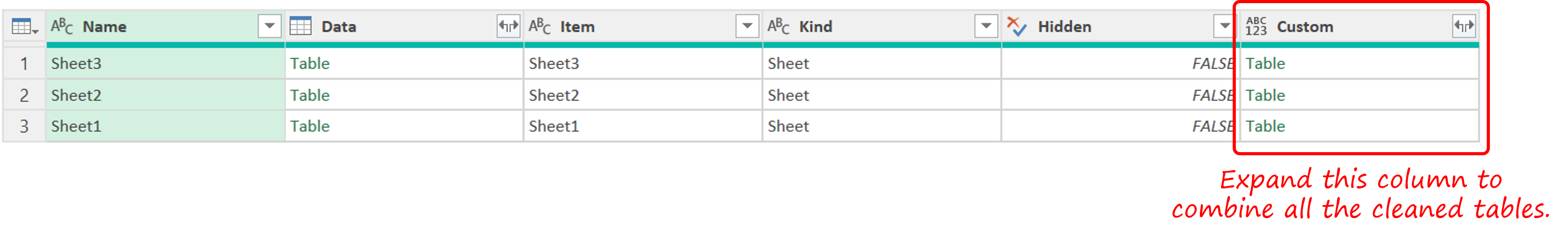 Remove top rows and combine data from multiple excel files - Custom