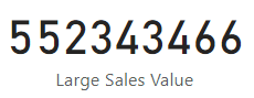 Large sales value