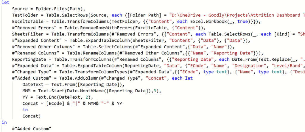 Advanced Editor Power Query - Goodly